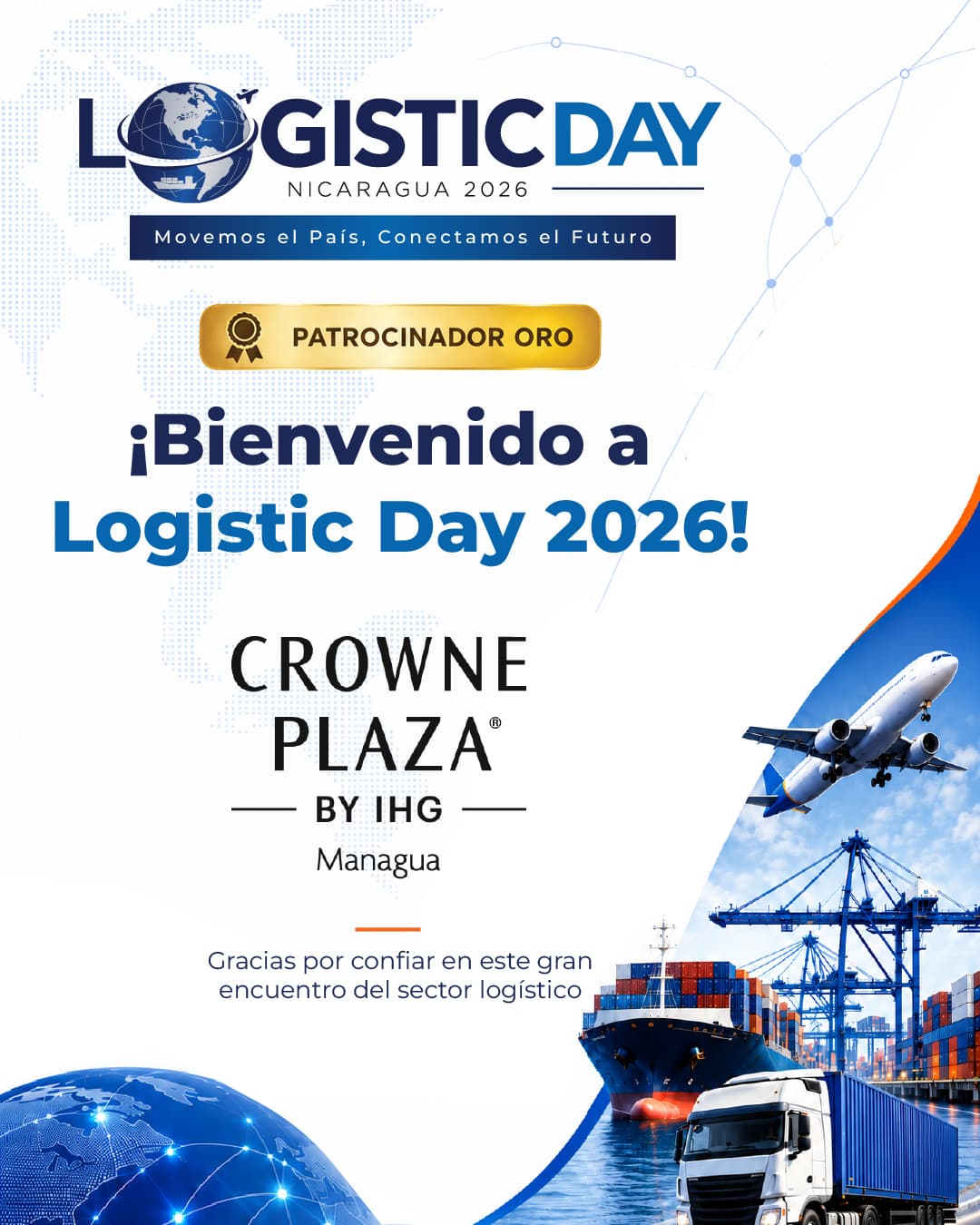 Crowne Plaza Managua se suma como patrocinador Oro y sede del evento